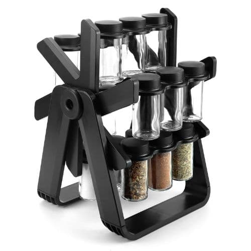 Étagère de 18 pots à épices pivotant a 360°
